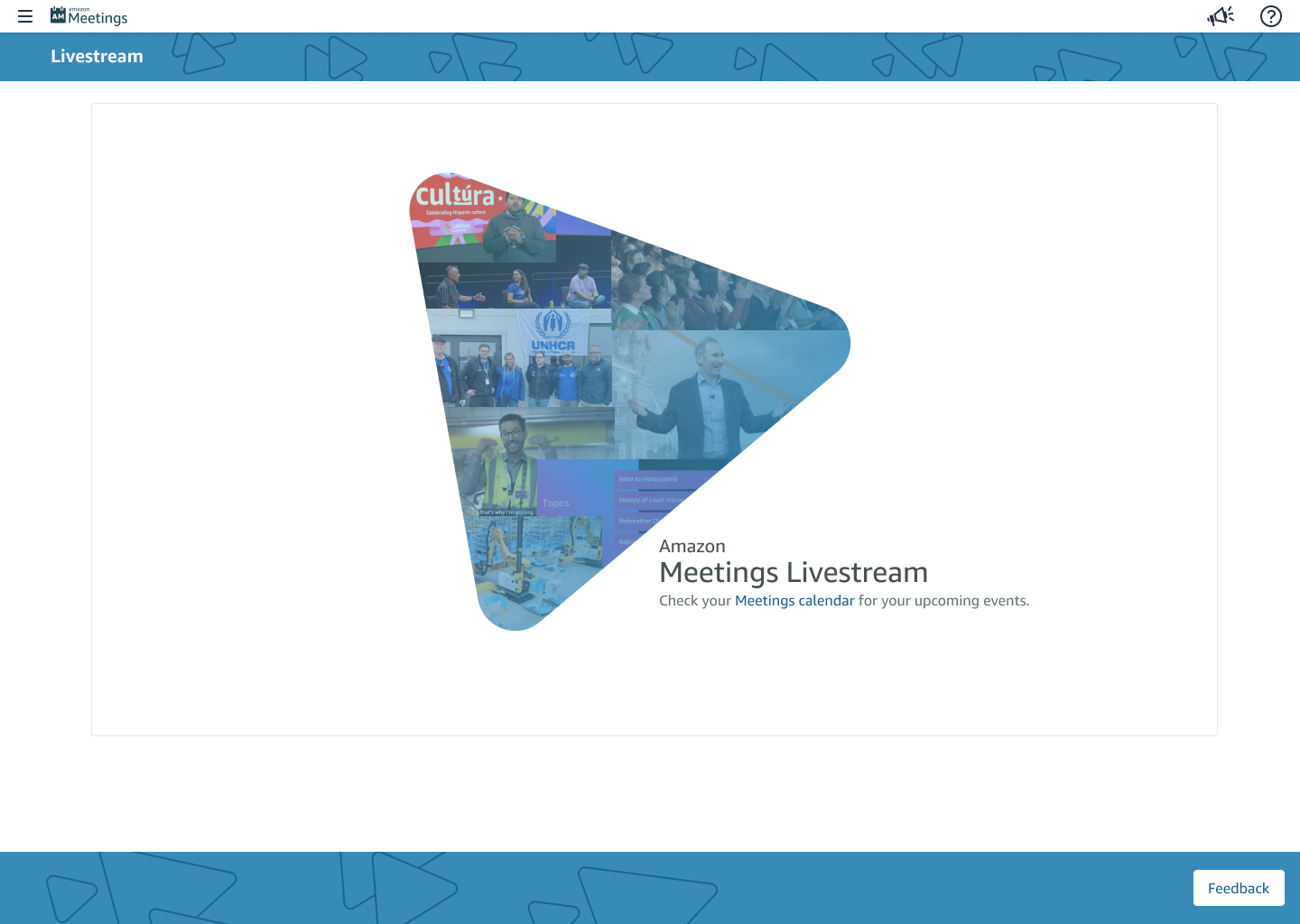 Livestream homepage